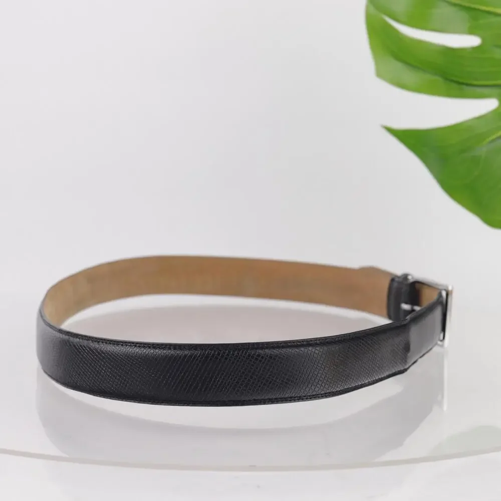 Cole Haan Mens Belt Size 42 Textured Black Leather Dressy‎ Elegant Classic